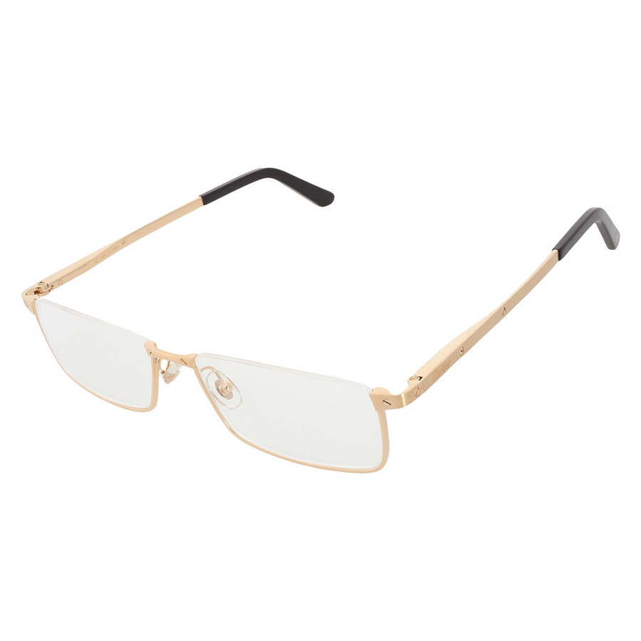 Cartier Santos de Cartier Demo Rectangular Men's Eyeglasses CT0169O 001 54 - 3