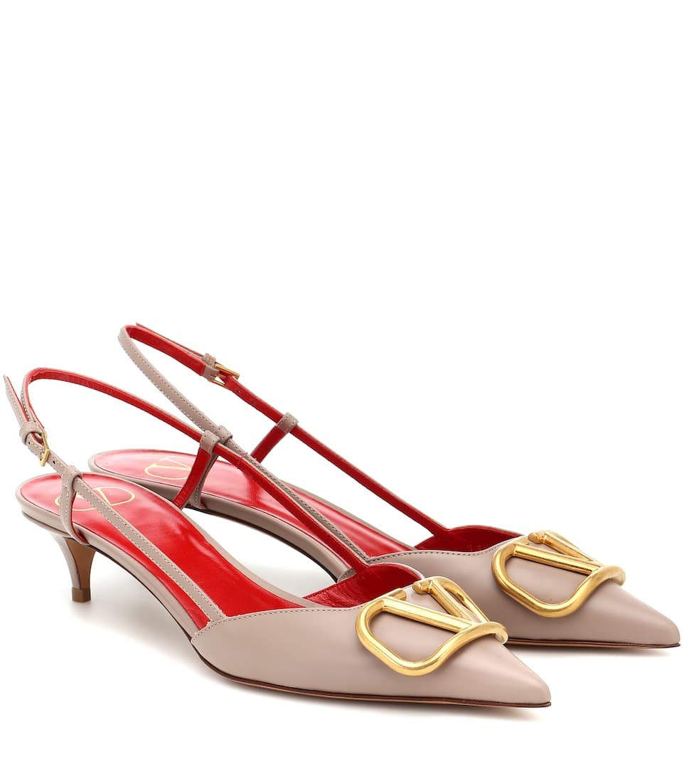 VLOGO leather slingback pumps - 1