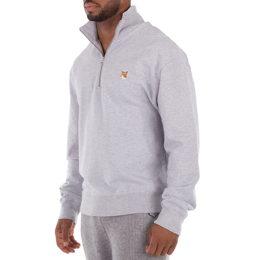 Maison Kitsune Half-Zip Fox Head Patch Sweatshirt - 4