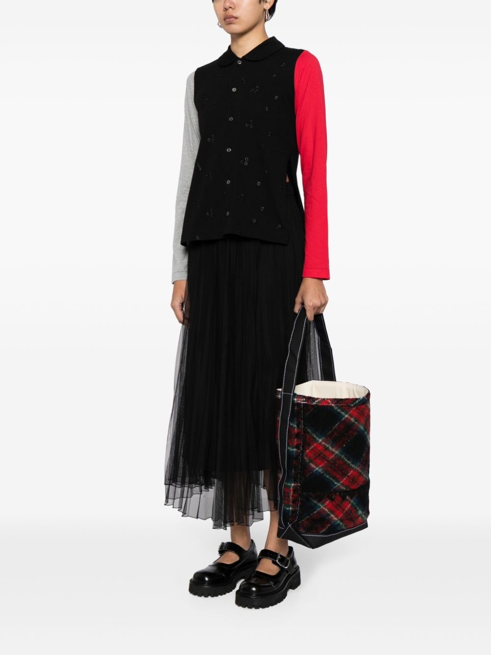 x Tembea checked cotton tote bag - 2
