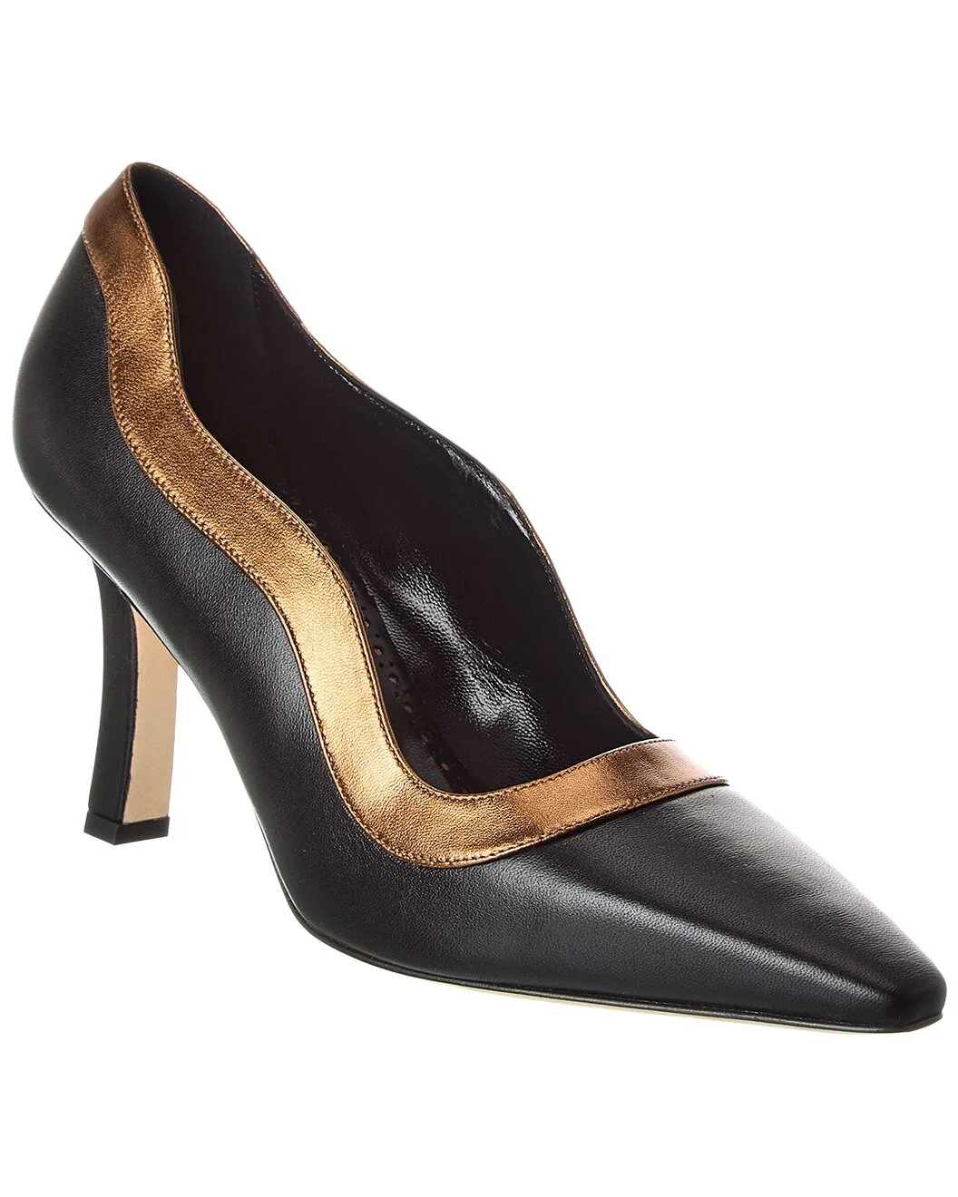 Manolo Blahnik Abibas 90 Leather Pump - 1