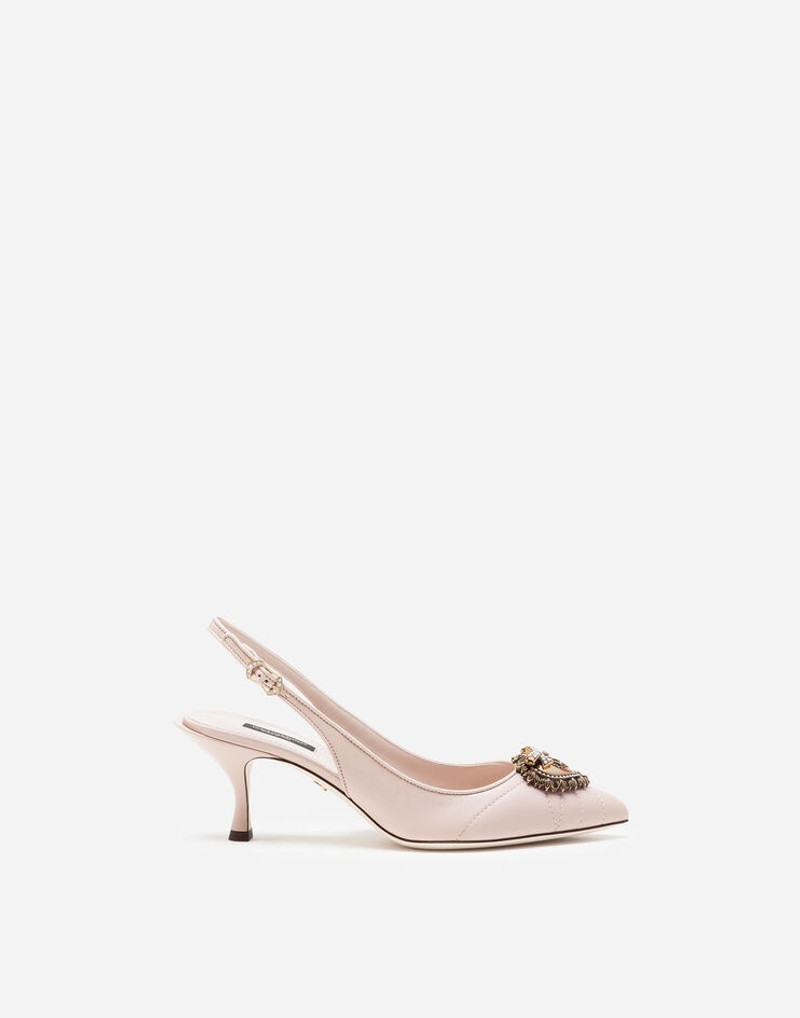 Matelassé nappa leather Devotion slingbacks 1
