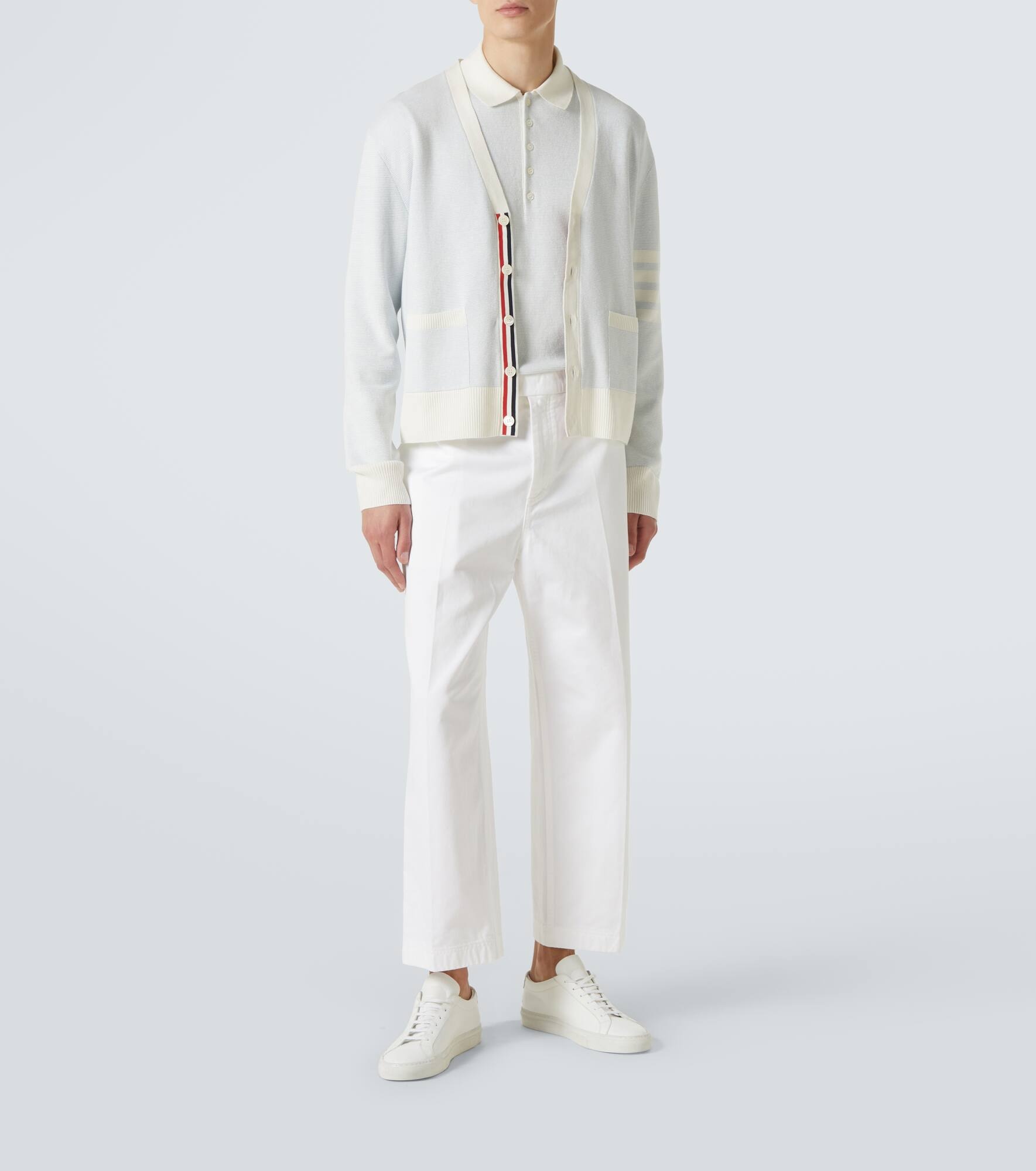 4-Bar linen and cotton polo shirt - 2