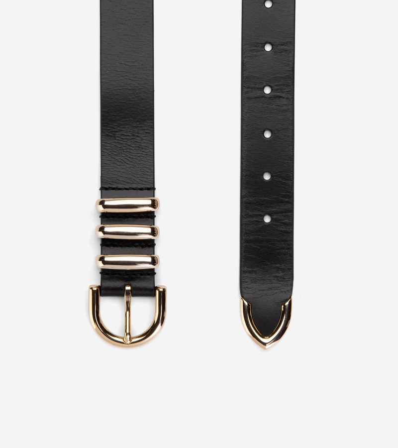 COLE HAAN 32MM Beveled Edge Modern 3PC Belt Set outlook