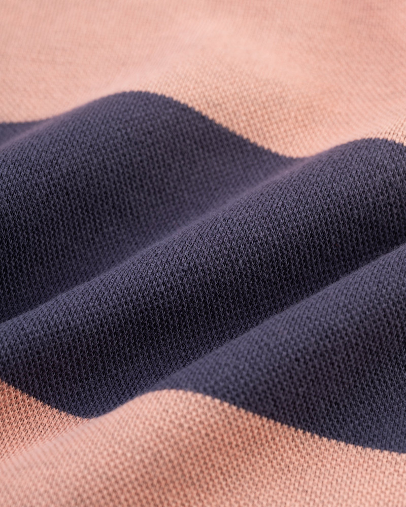 NAVY & PINK RELAXED FIT WIDE STRIPE POLO 5