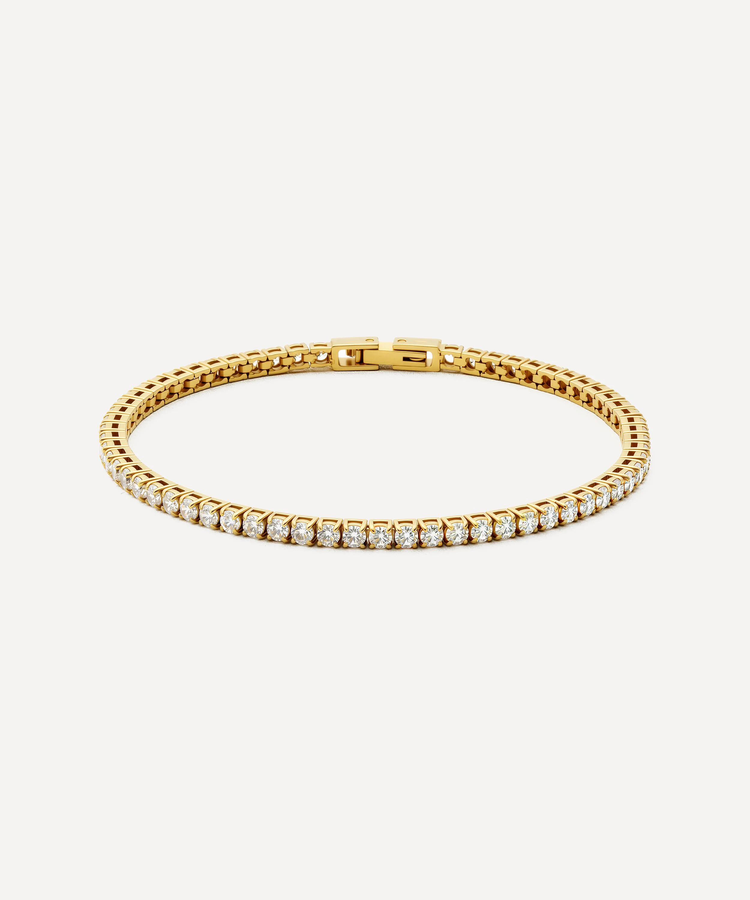 18ct Gold-Plated Tennis Everyday Bracelet - 1