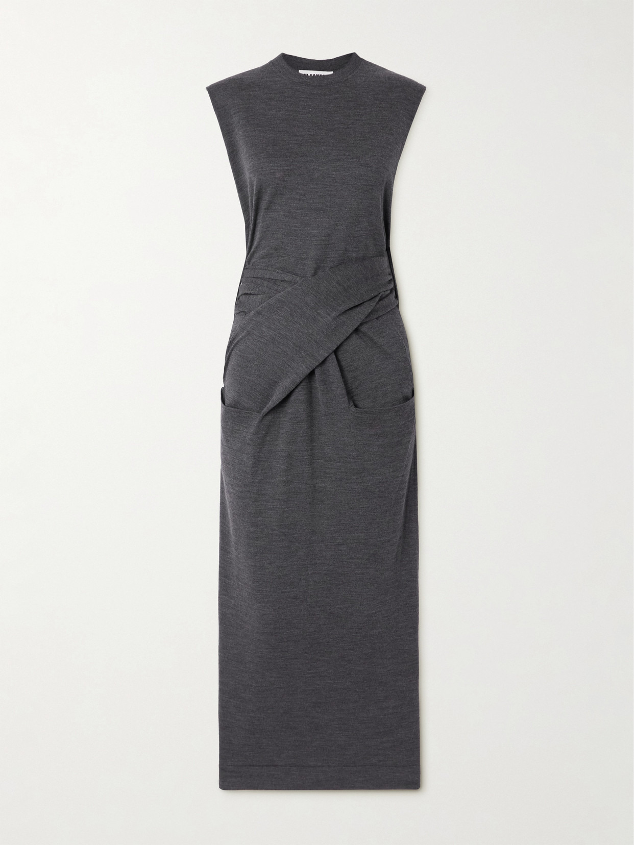 Draped Merino Wool Maxi Dress - 1