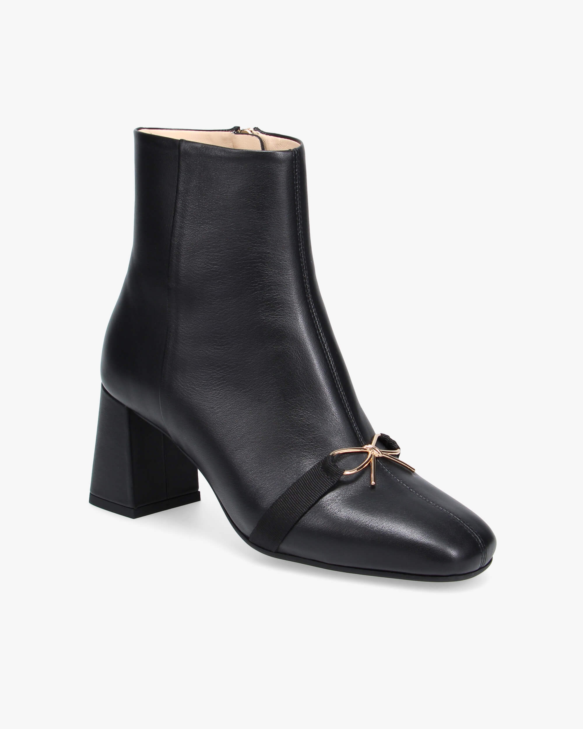 PHOEBE METALLIC BOW ANKLE BOOTS - 3