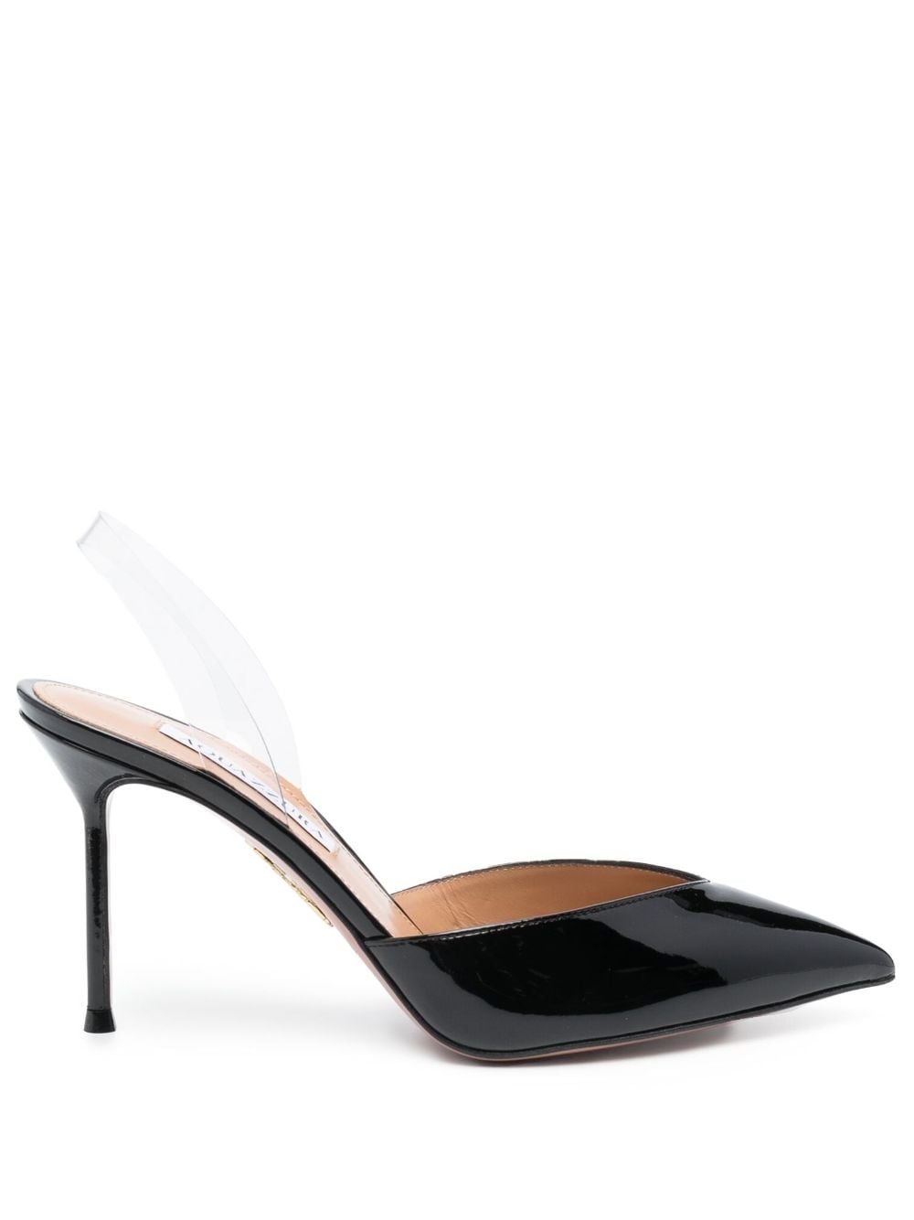 V Plexi 90mm slingback pumps - 1