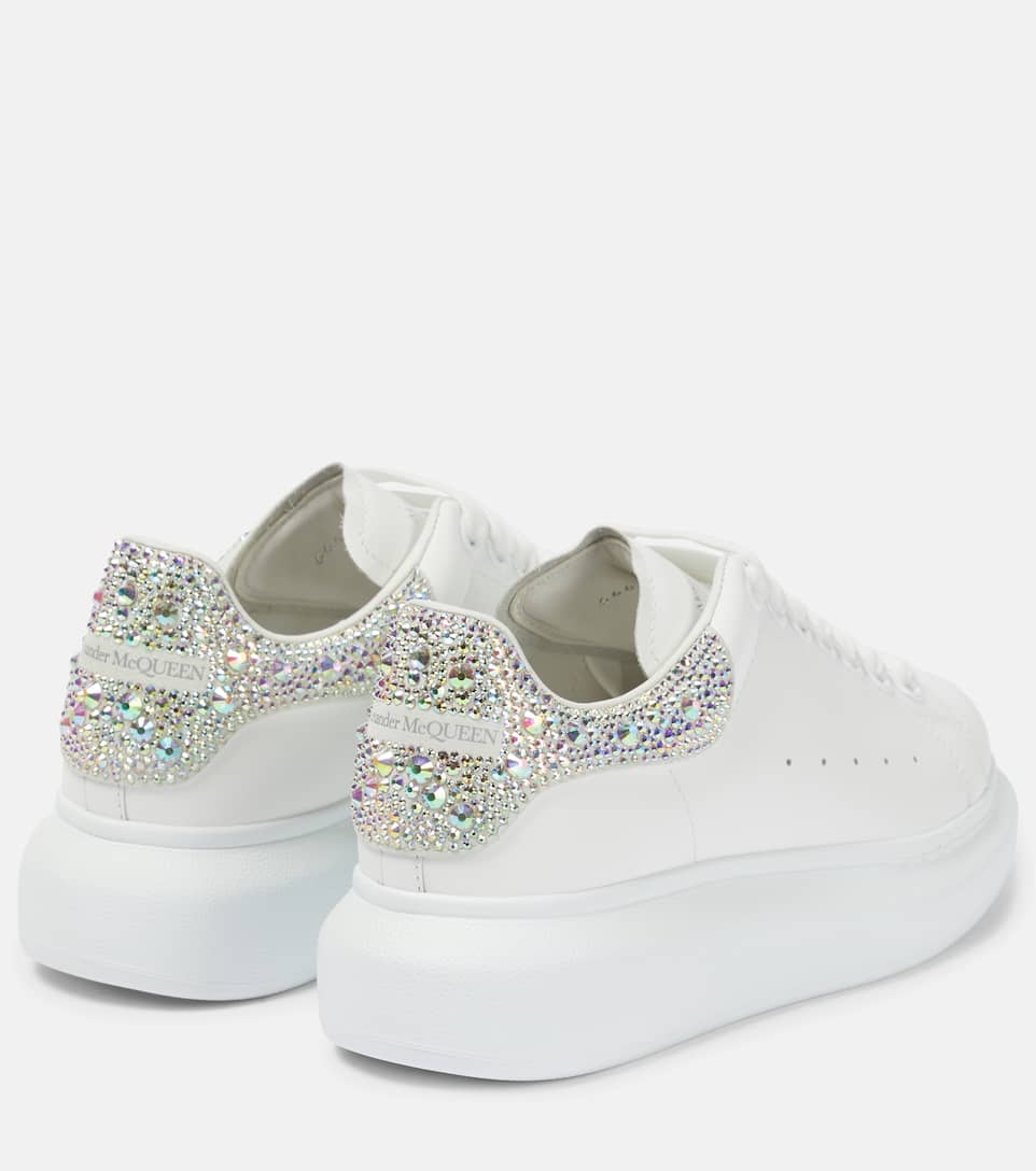 White Crystal Oversized Sneakers - 3