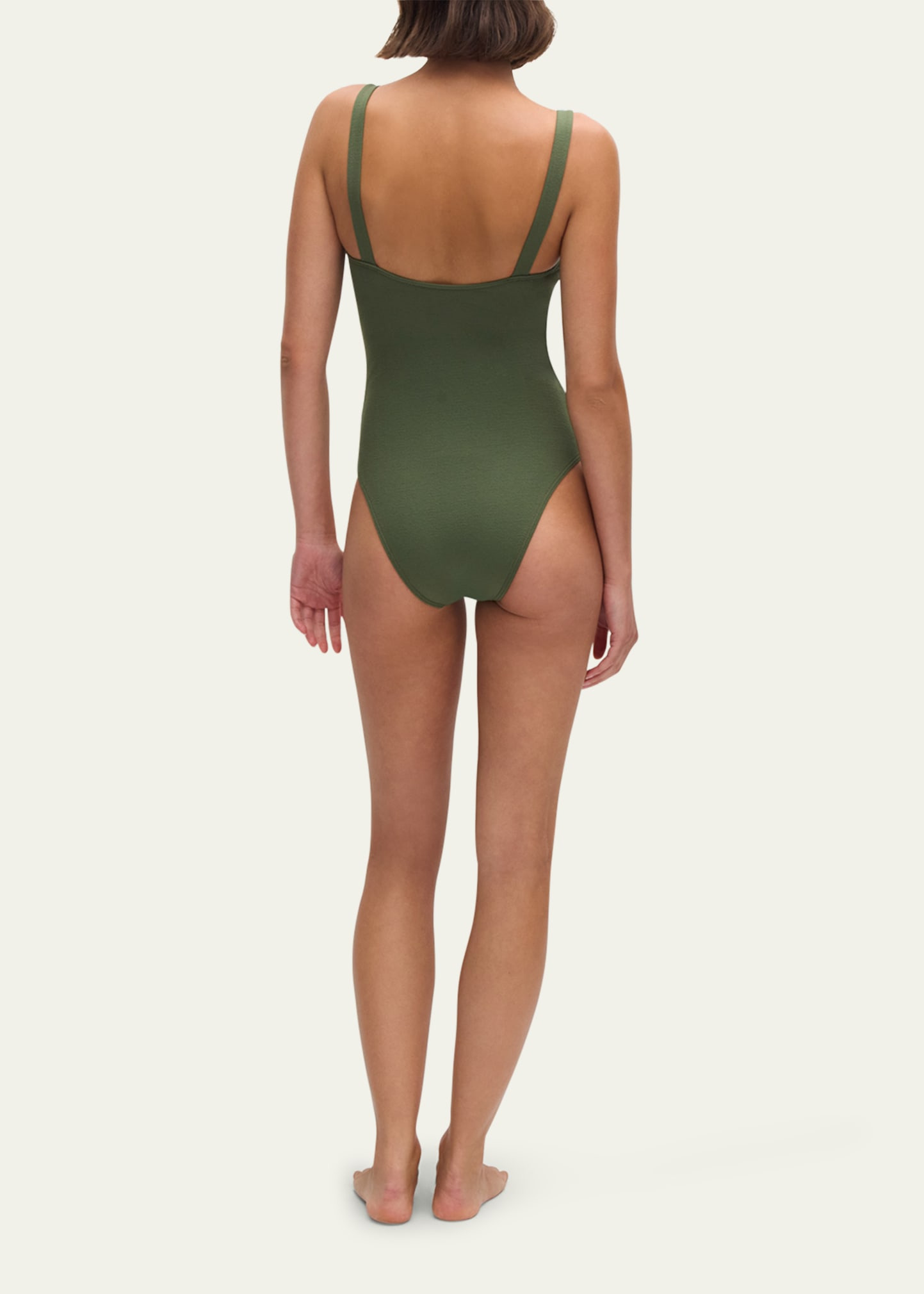 Square-Neck Maillot One-Piece Swimsuit - 3