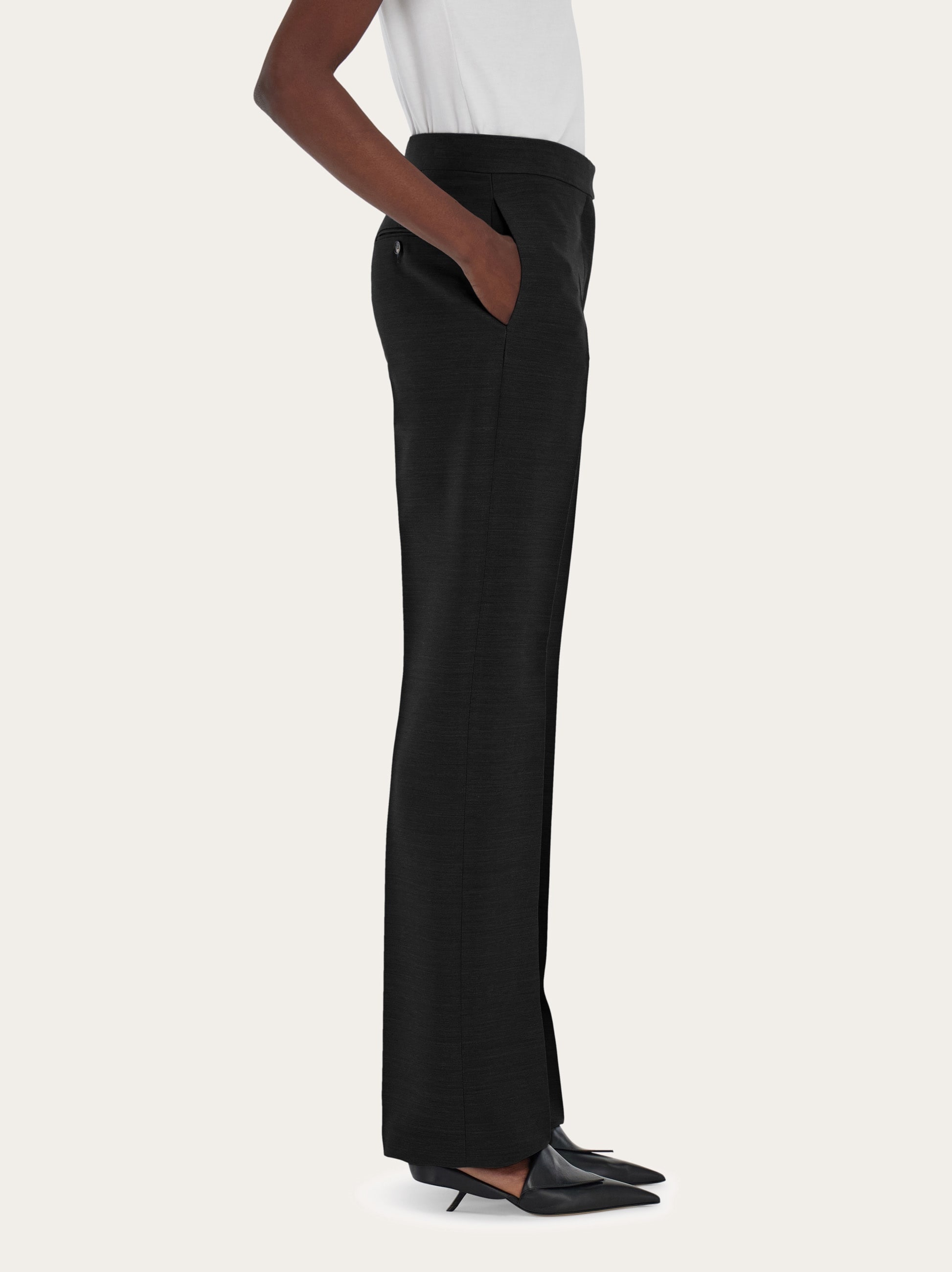 Wool faille trouser - 3