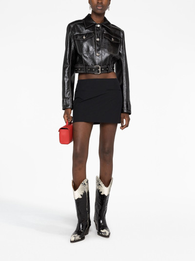 FERRAGAMO Black Low-Waist Mini Skirt outlook