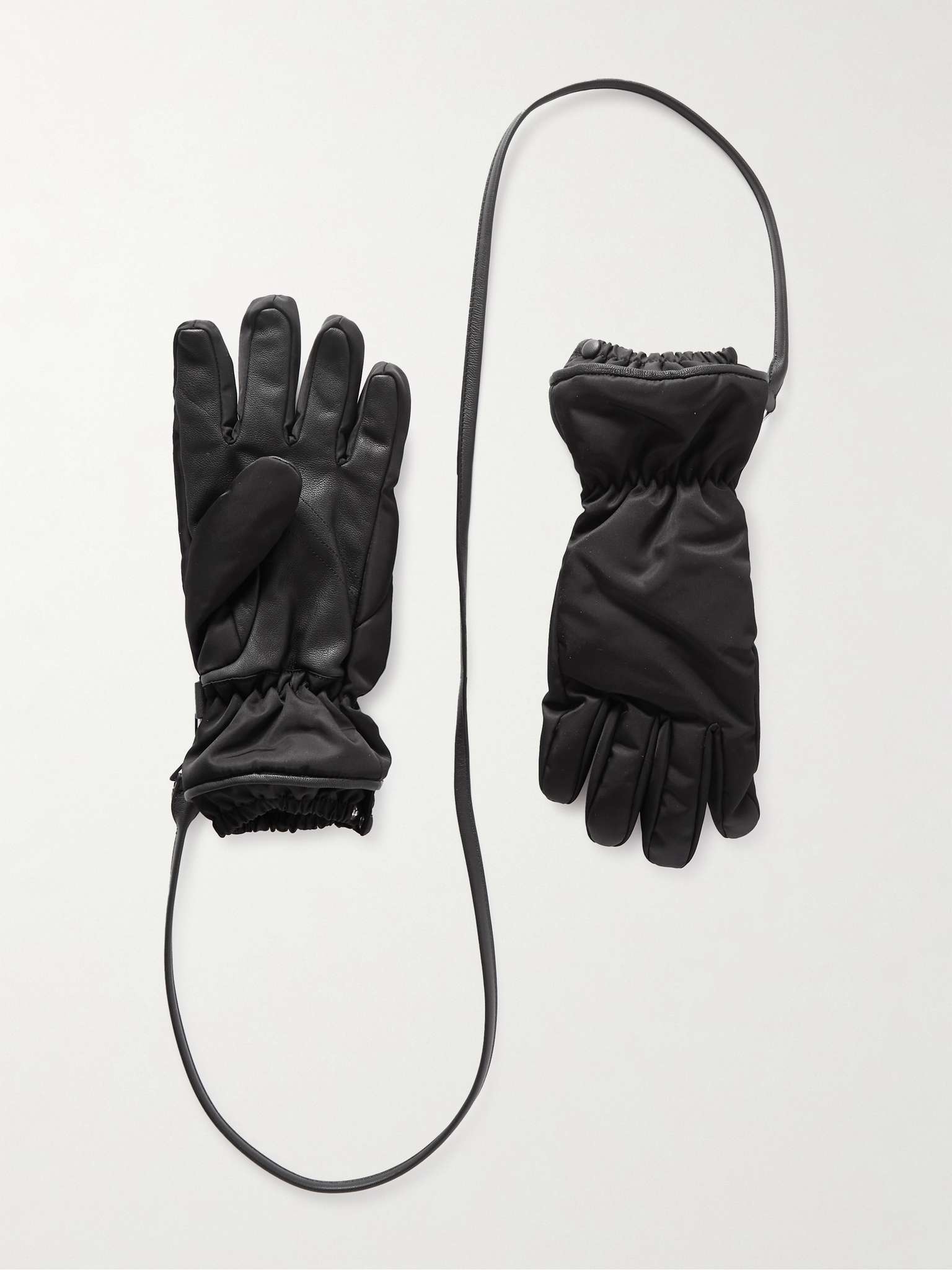 Nylon and Leather Gloves - 3