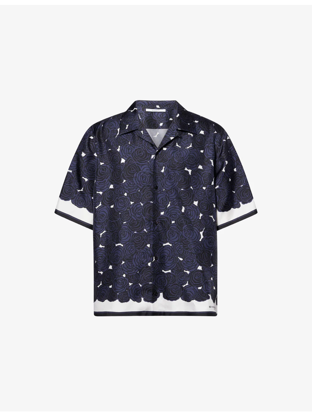 Roses Print Silk Bowling Shirt - 1