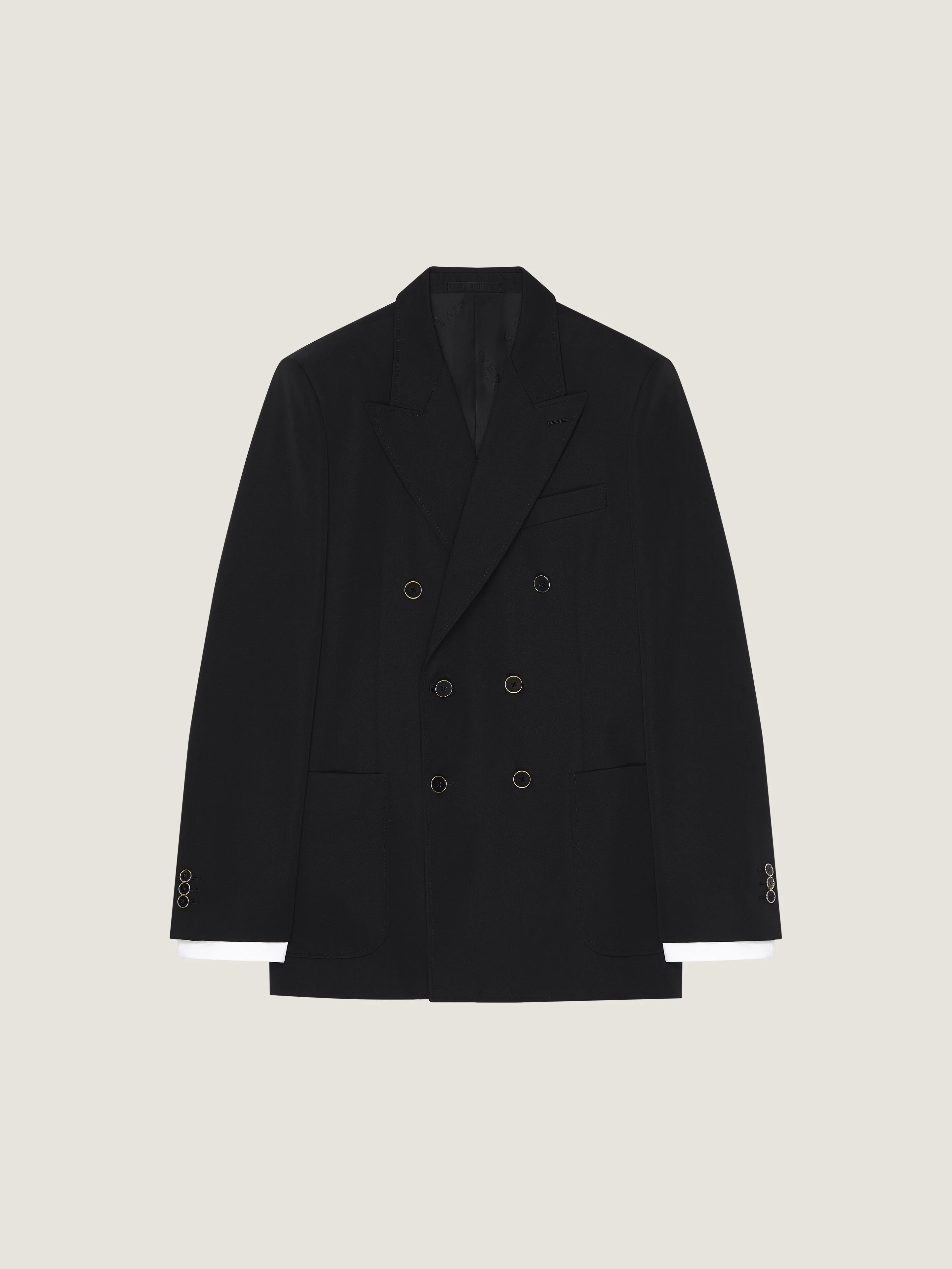 DOUBLE-BREASTED SLIM FIT JACKET IN WOOL - 1