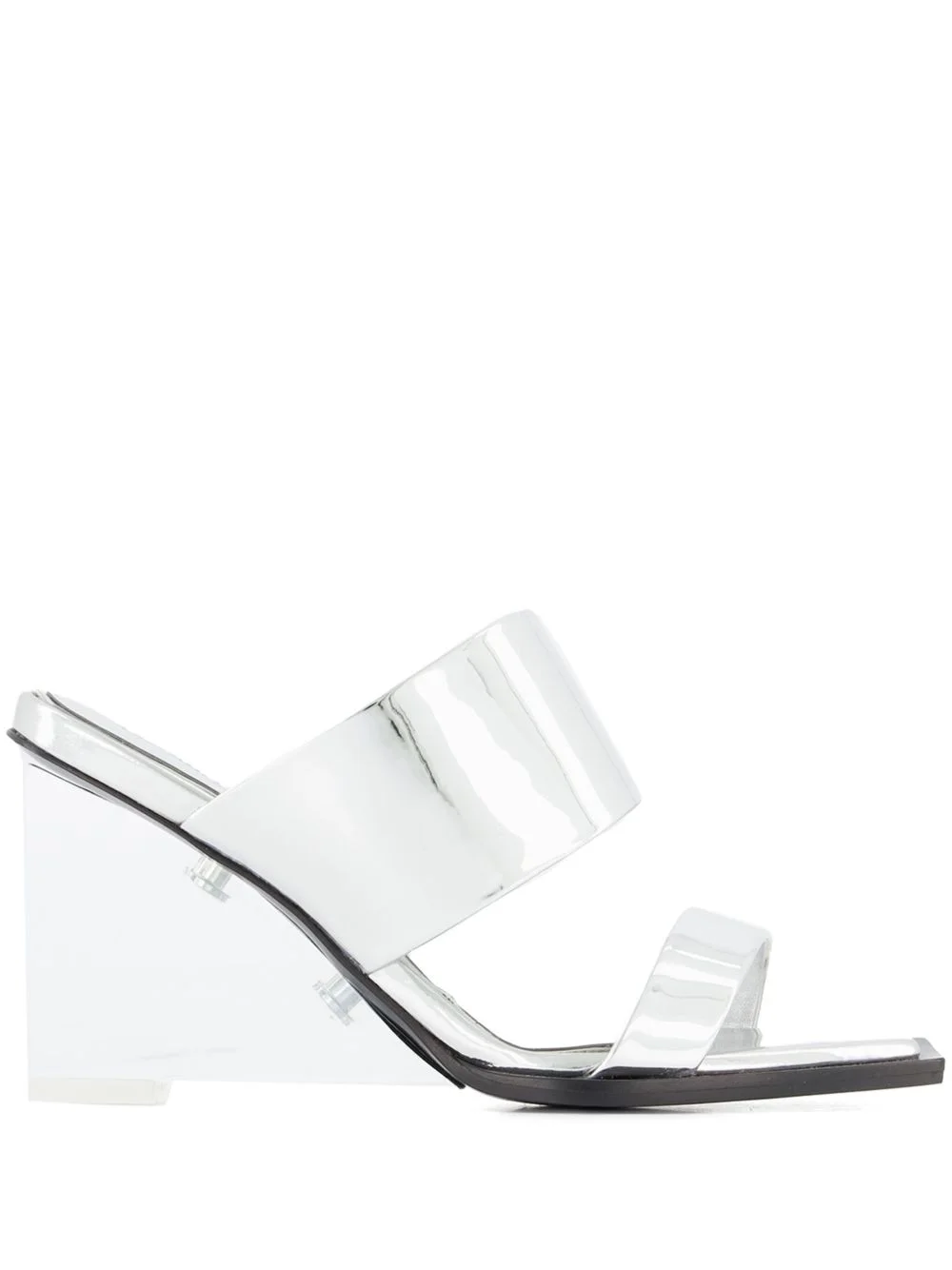 square-toe wedge-platform sandals - 1