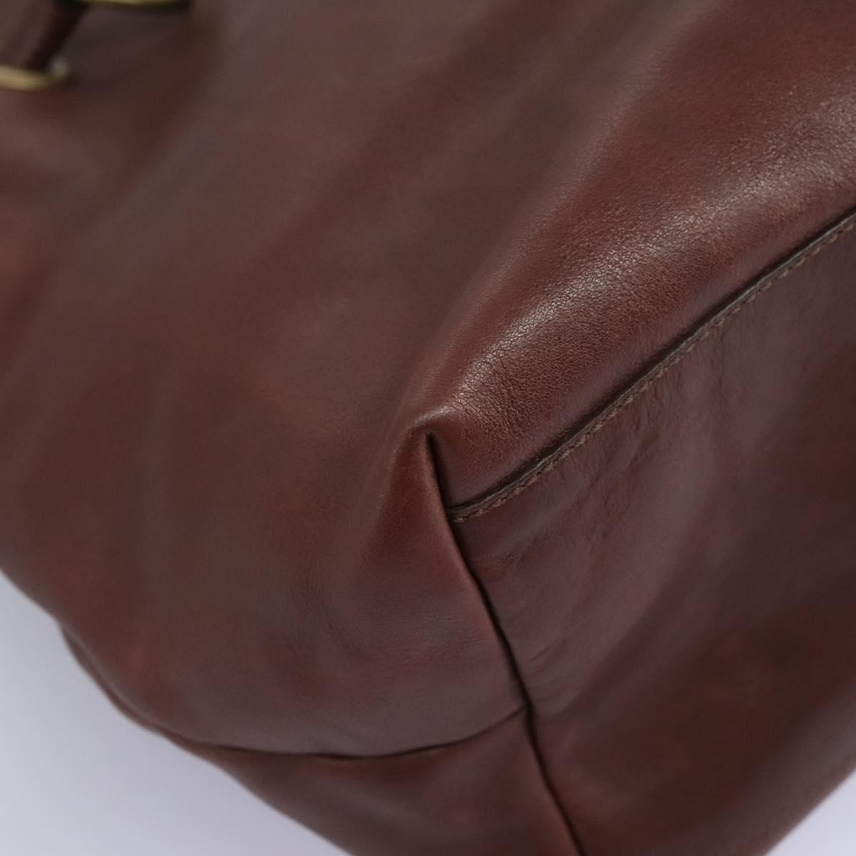 CELINE Hand Bag Leather Brown Gold - 10