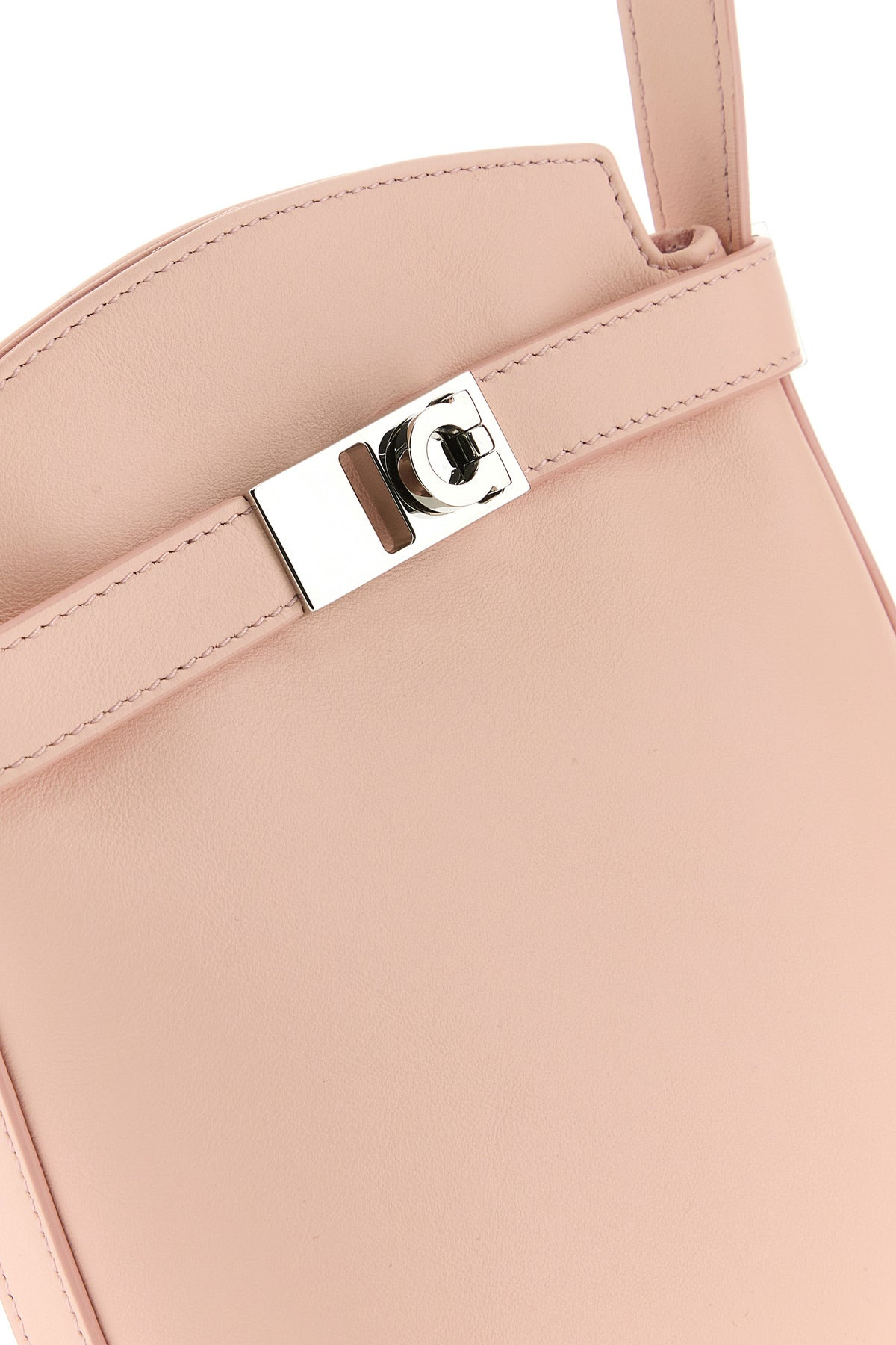 Pastel pink leather Gancini phone case - 4