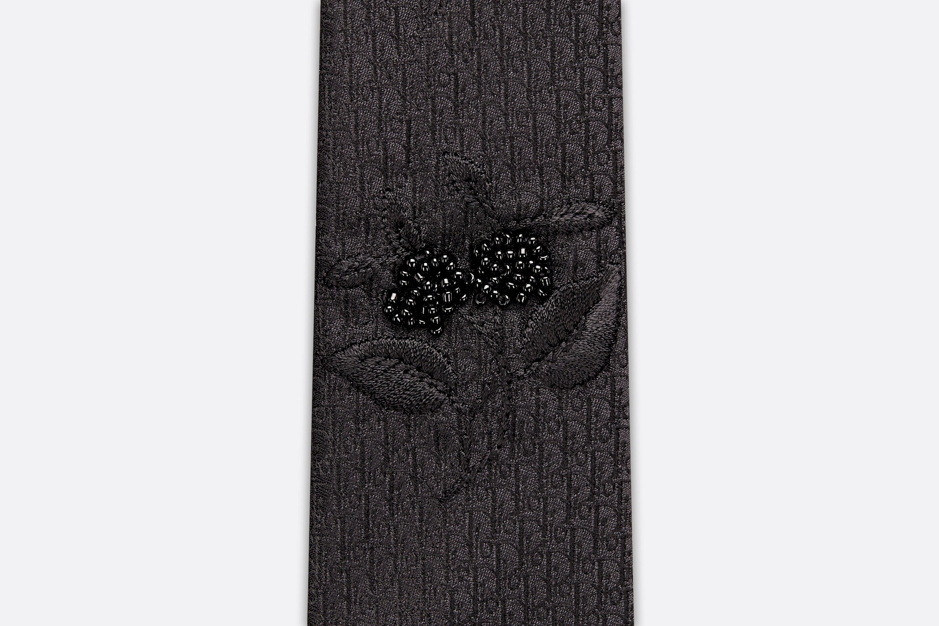 Dior Oblique Embroidered Tie - 3