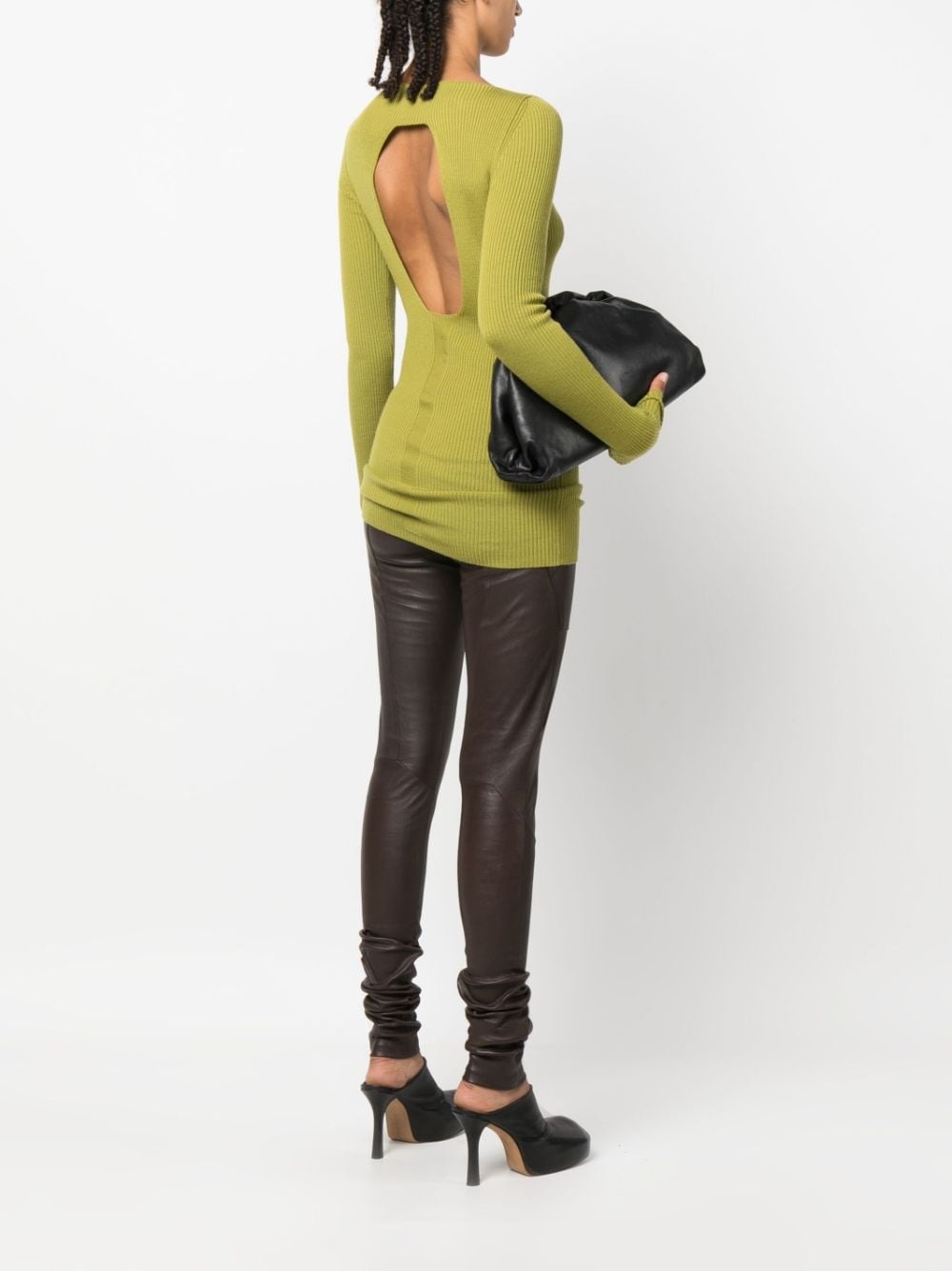 cut-out ribbed jumper - 2