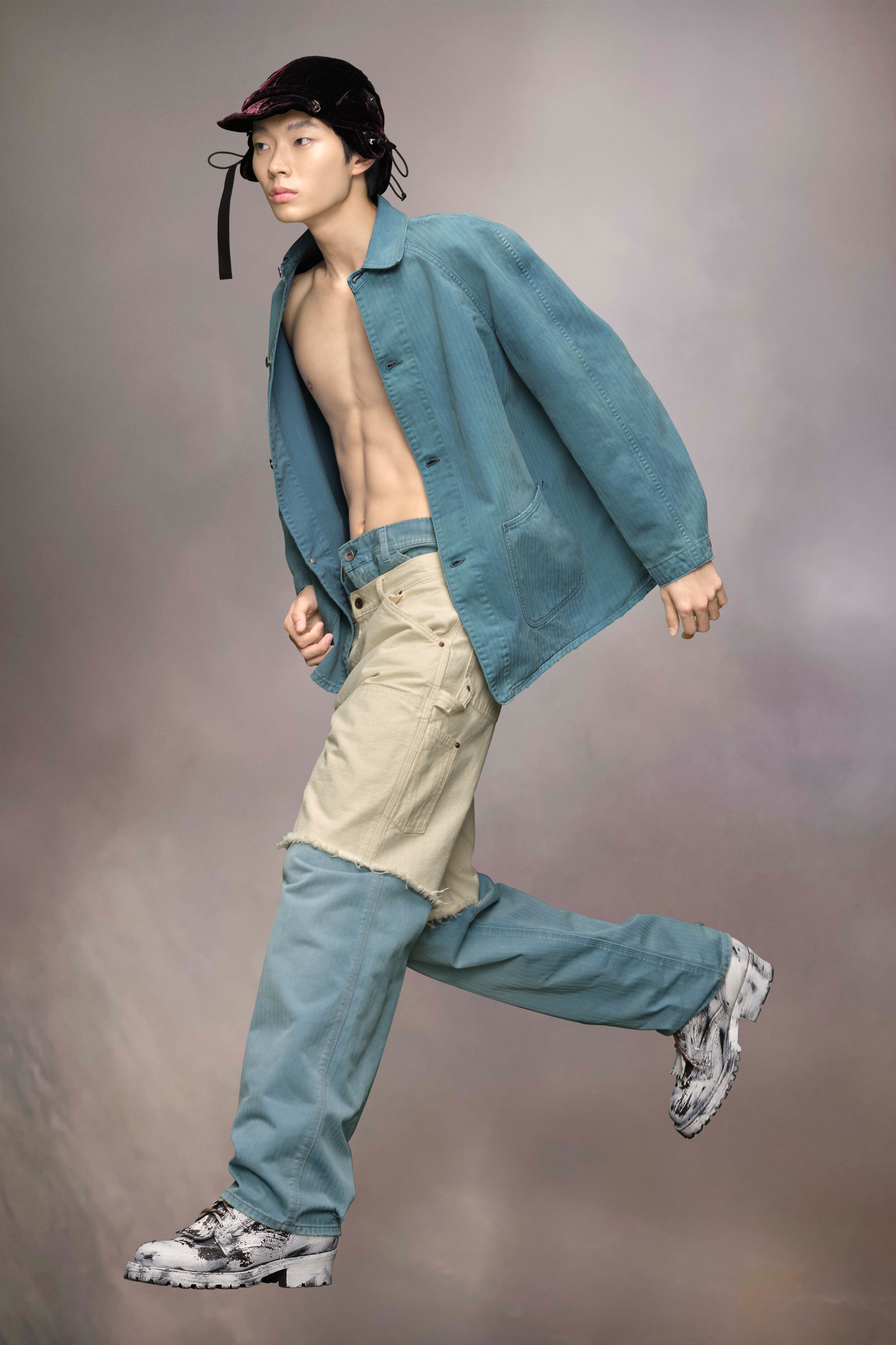 Denim caban jacket - 4