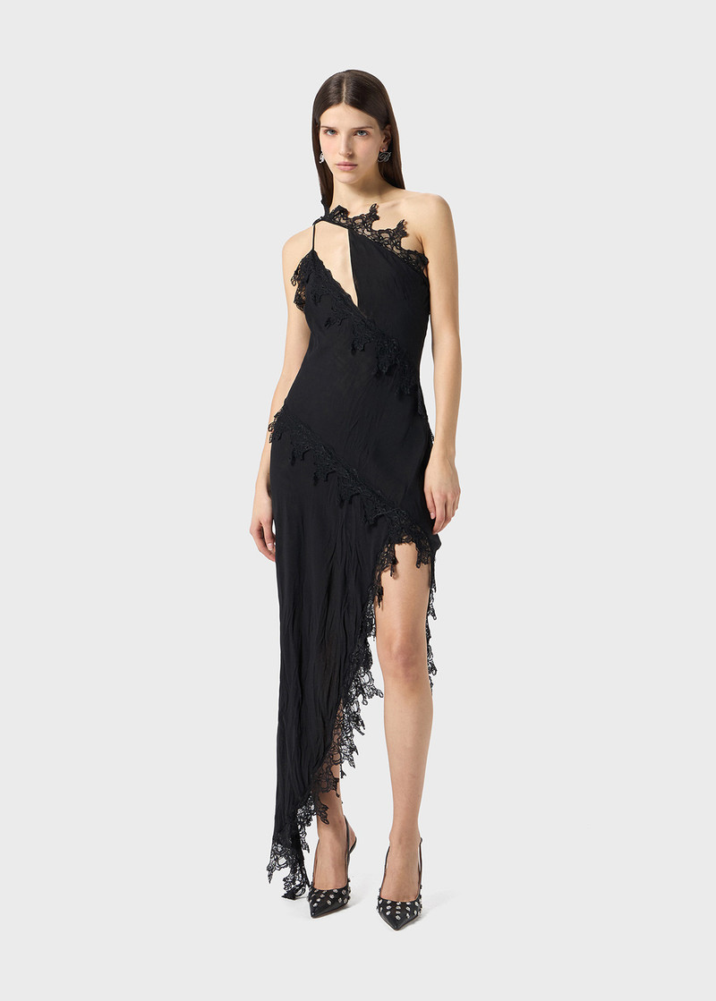 Blumarine CHIFFON DRESS WITH LACE outlook