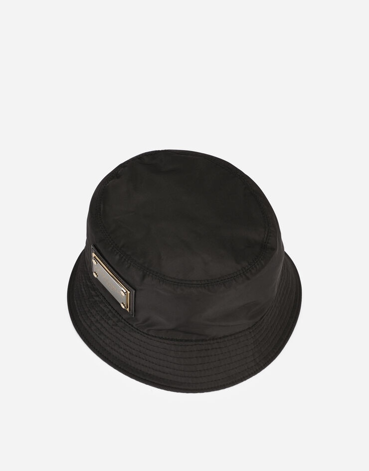Nylon bucket hat with branded plate - 2