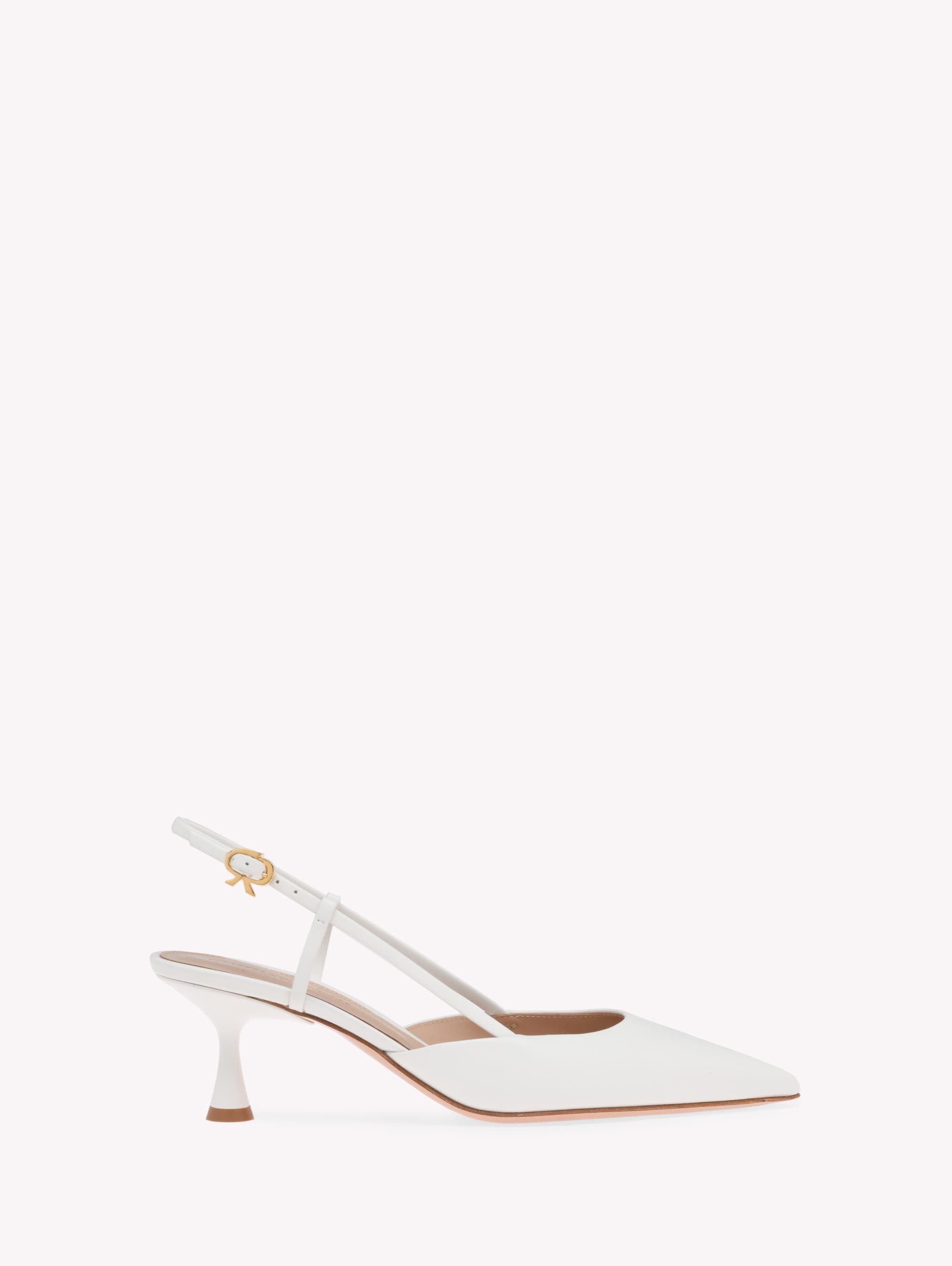 Gianvito Rossi Ascent 55 Pump in White Leather at Nordstrom - 1
