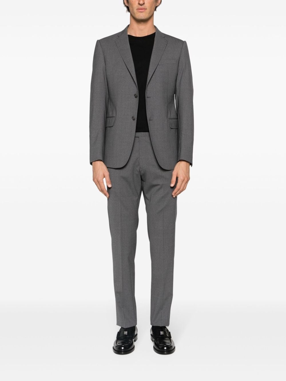 single-breasted virgin wool suit - 2