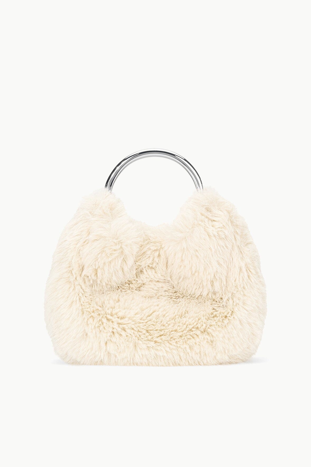 STAUD ROMEO FAUX FUR BAG CREAM - 3