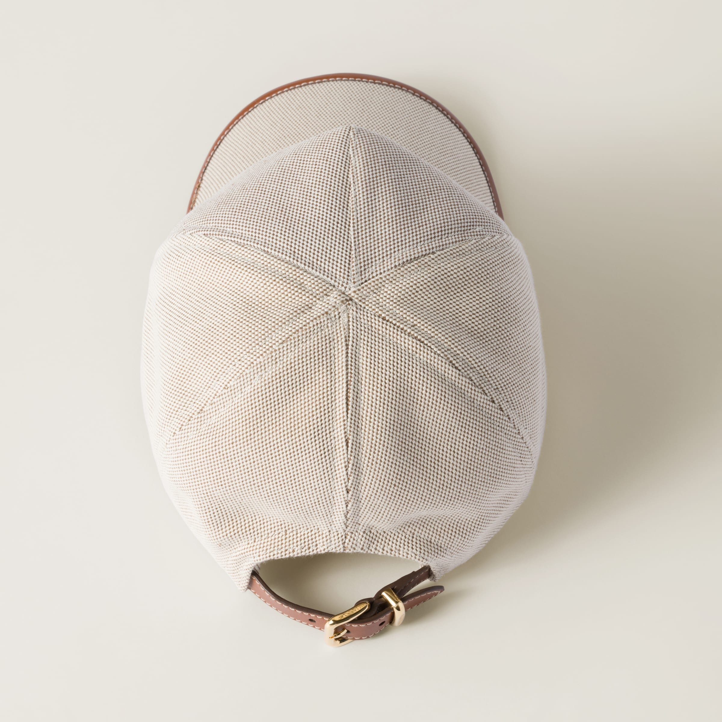 Canvas and leather baseball cap - 2