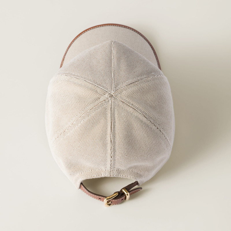 Miu Miu Canvas and leather baseball cap outlook