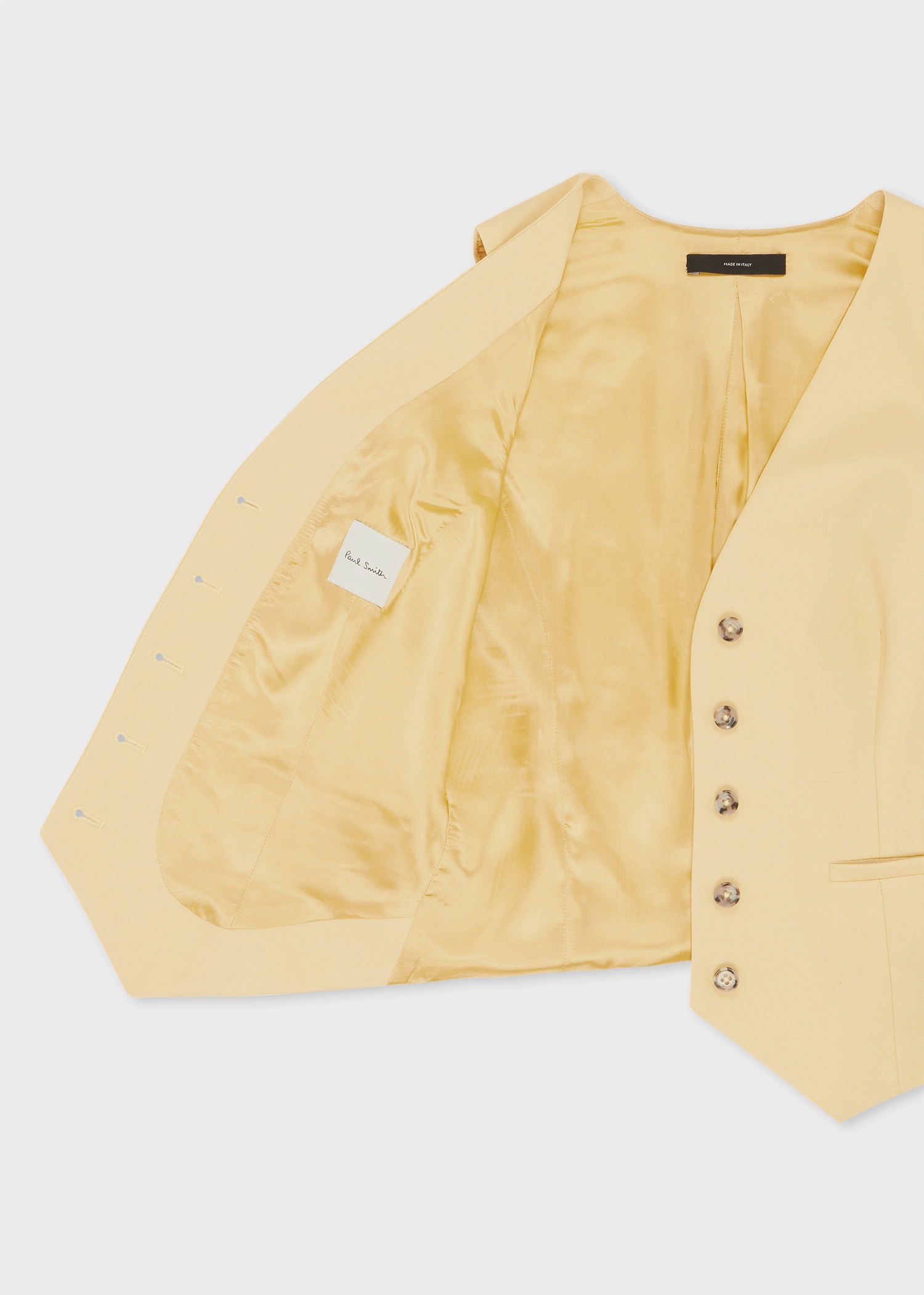 Women's Buttercup Yellow Wool Three-Piece Suit - 5