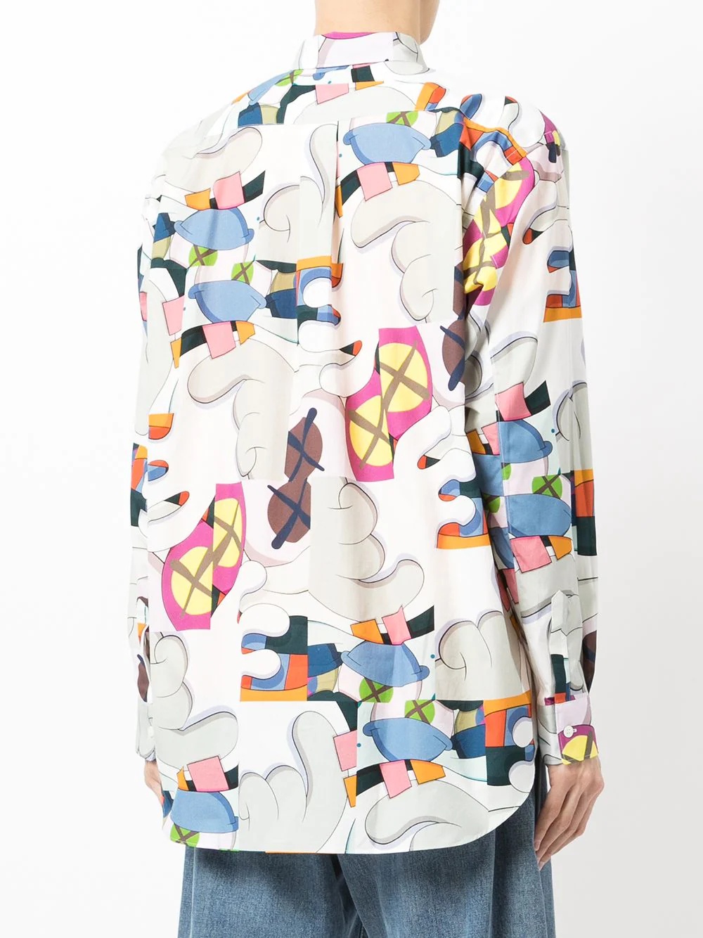 geometric-print cotton shirt - 4