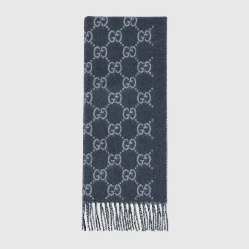 Gucci Cashmere Scarf Gg - 1