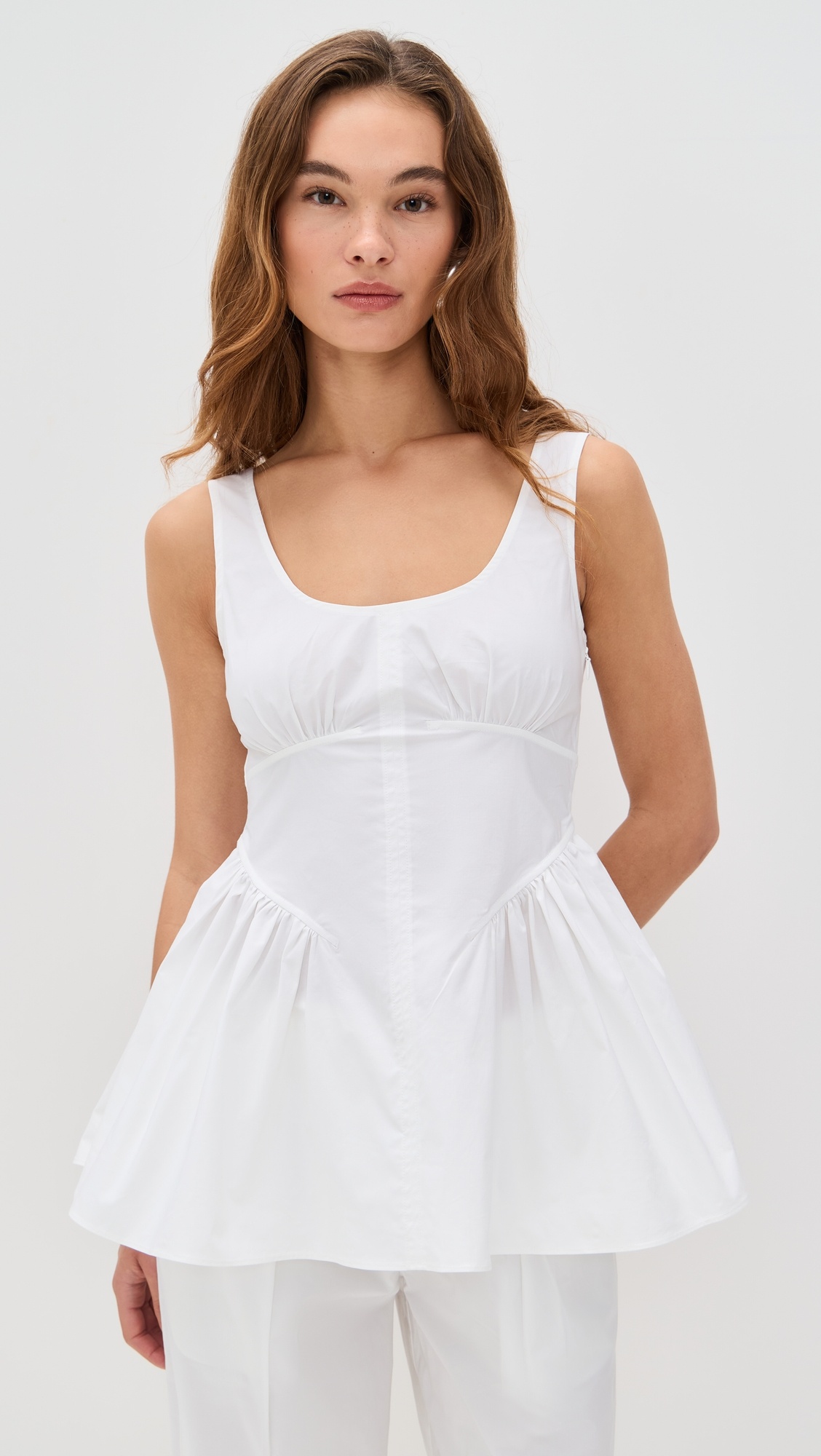 Bader Top in Stretch Poplin - 1