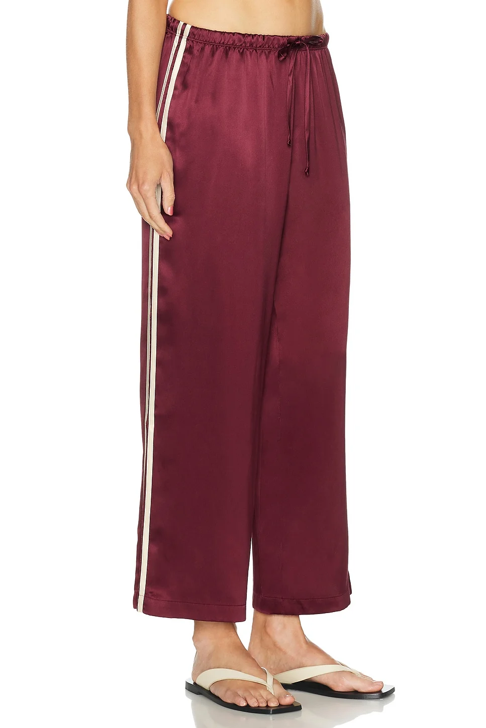 The Silk Stripe Crop Pant - 1