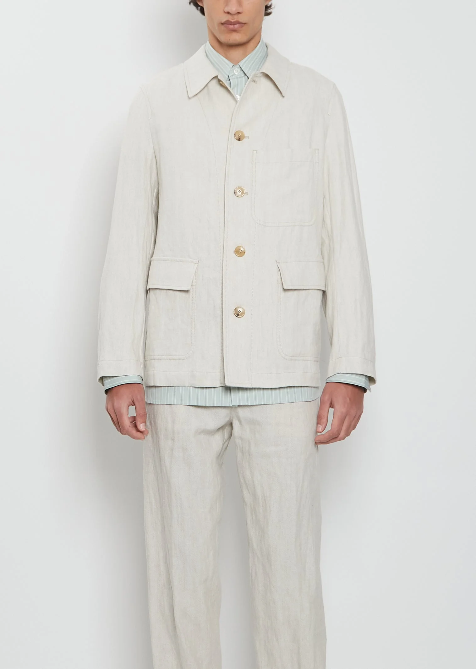 Braxton Cotton Linen Jacket - 1
