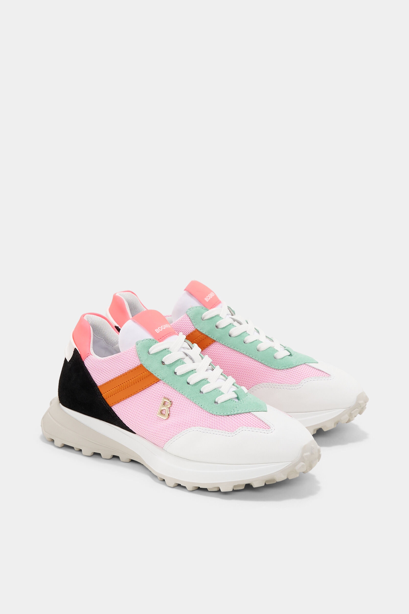 Charlotte Sneakers in Rose/White/Green - 3