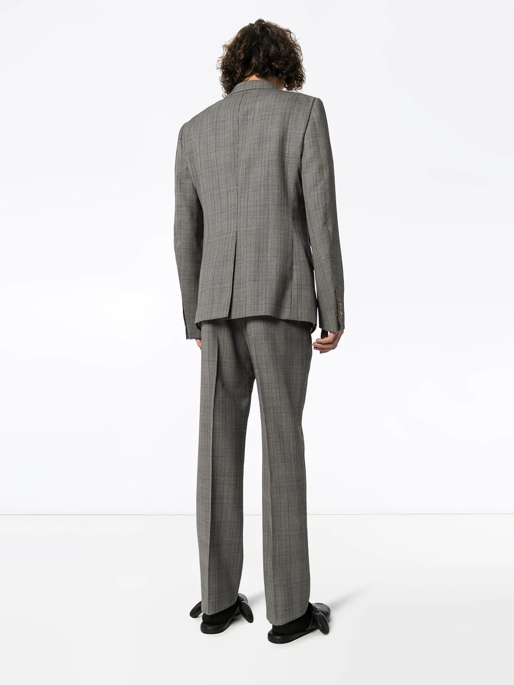 checked wool dinner suit - 4