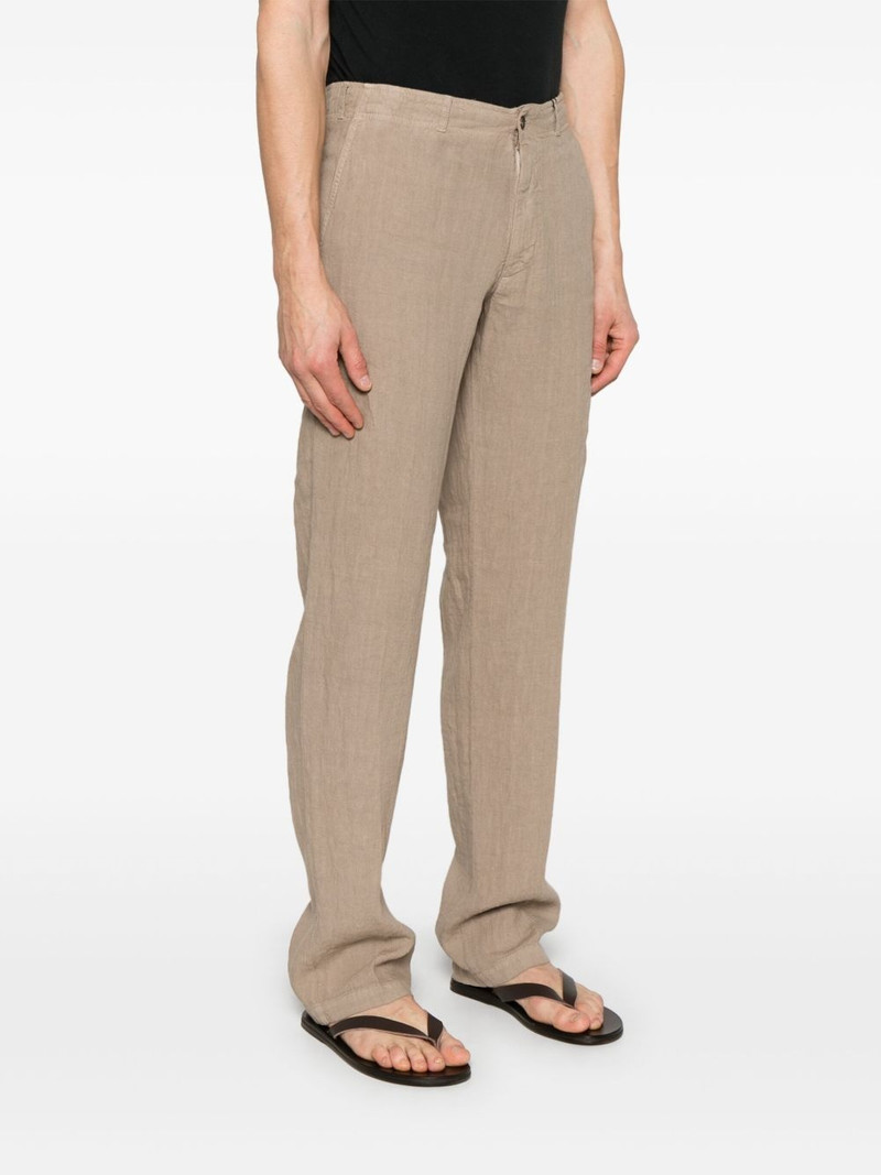 linen tapered-leg trousers 3