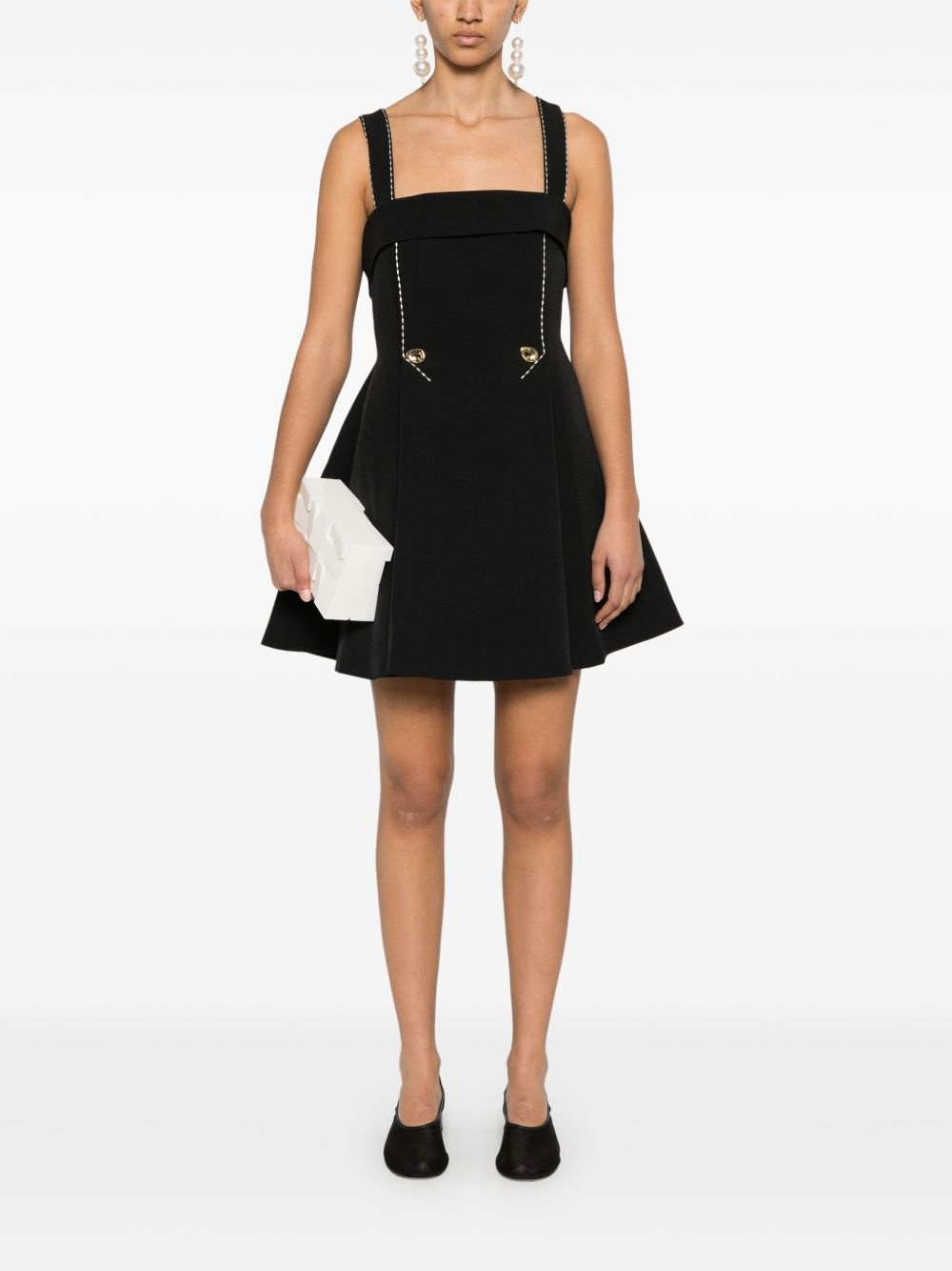 crepe mini dress - 4