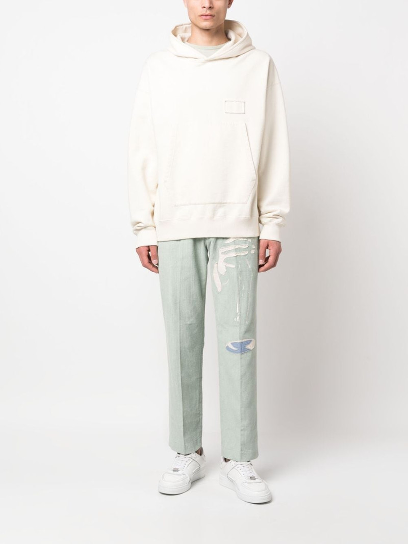 KidSuper appliquÃ© pinstripe chino trousers outlook