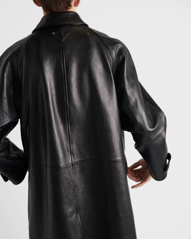 Oversized leather coat 4