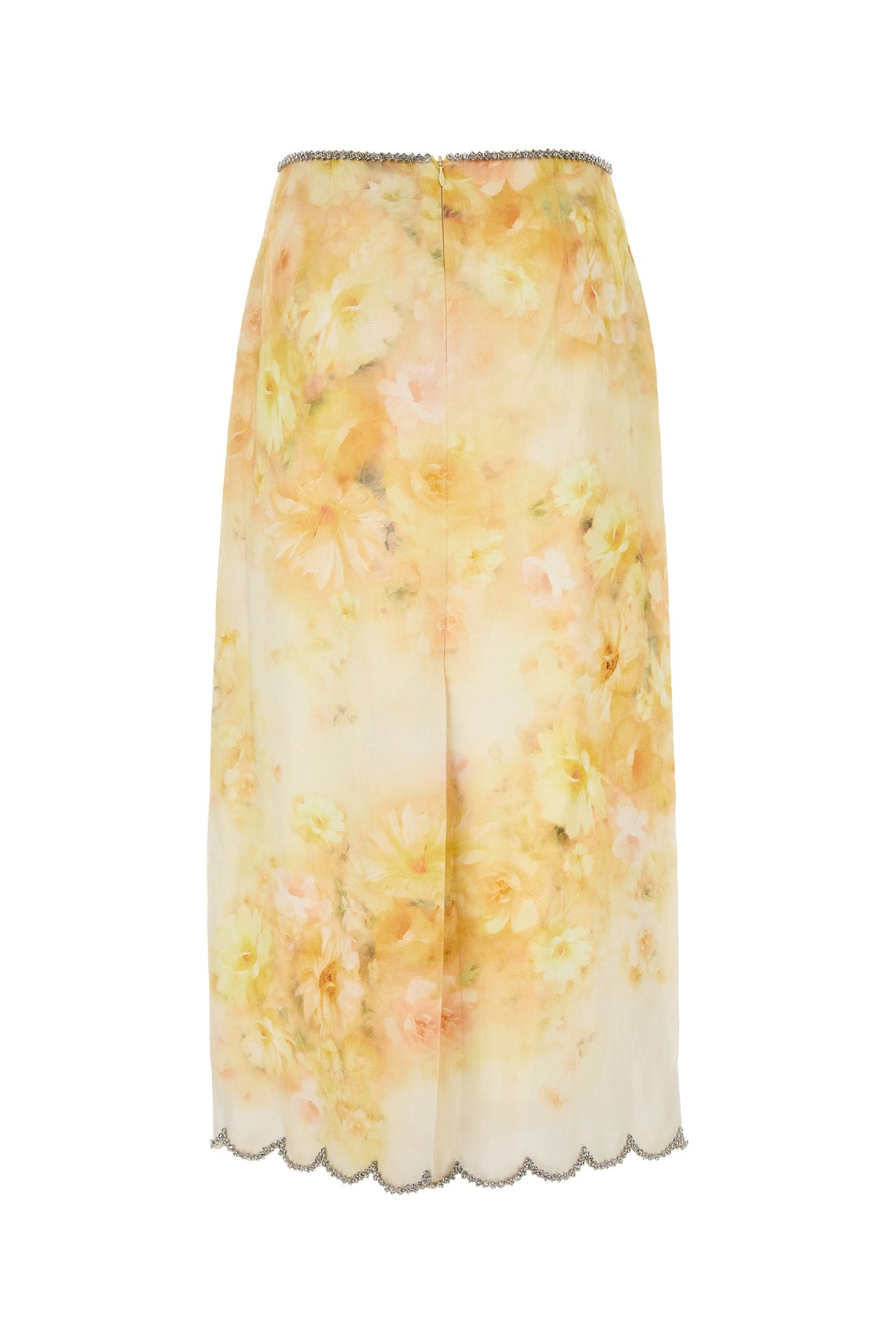 Printed linen Crush skirt - 2