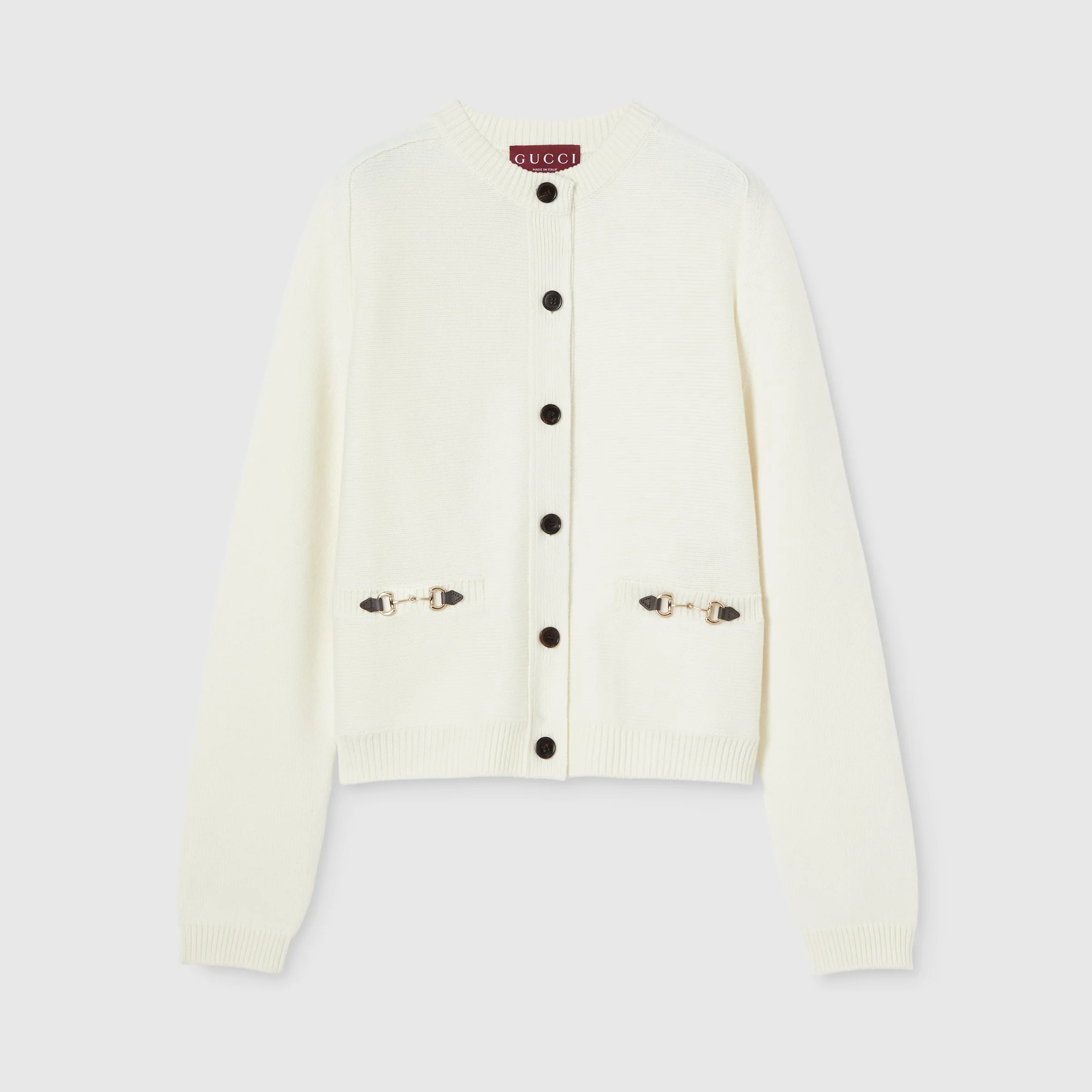 Wool cashmere cardigan with Horsebit - 1