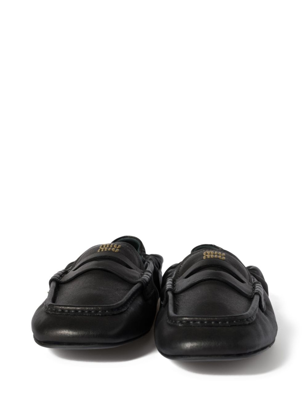 embossed-logo loafers - 4