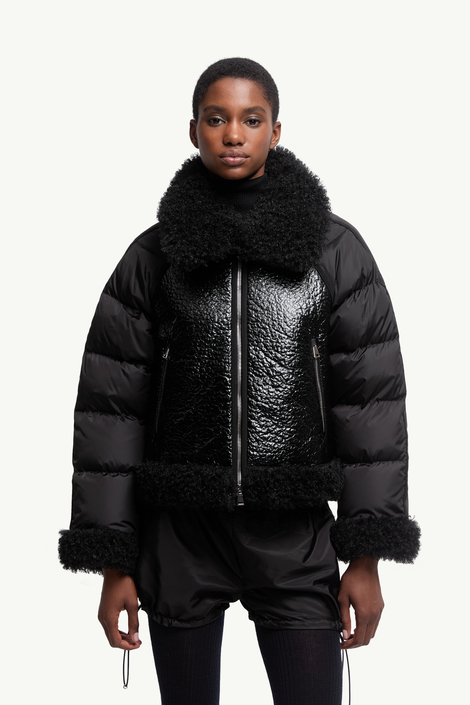 Rubrouk Teddy-Trimmed Short Down Jacket - 3