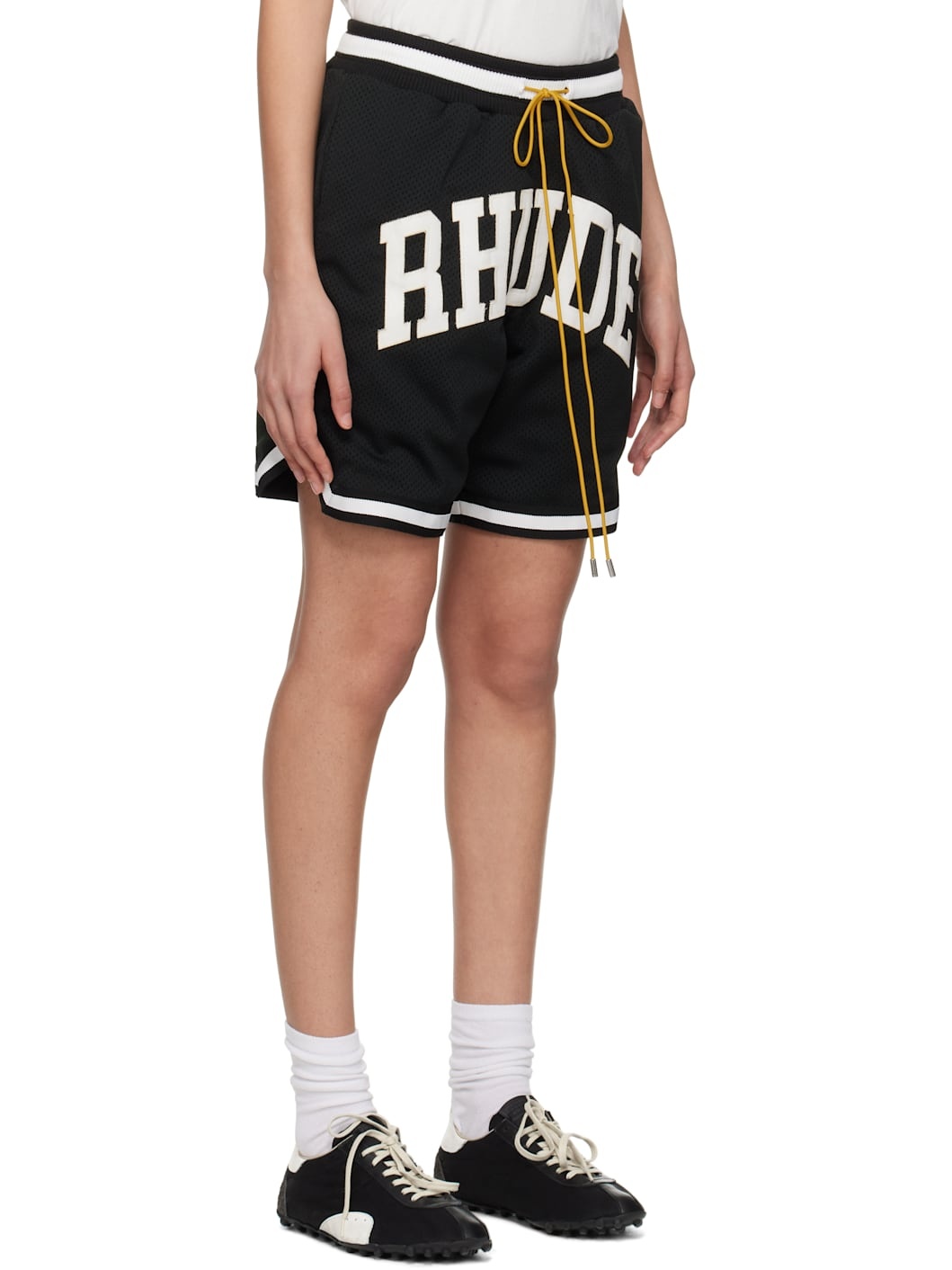 Black 'Rhude' Collegiate Basketball Shorts - 2
